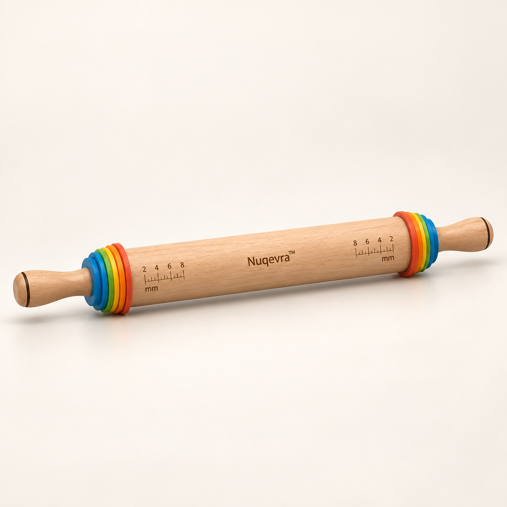 Nuqevra™ Adjustable Thickness Pastry Rolling Pin product image 01