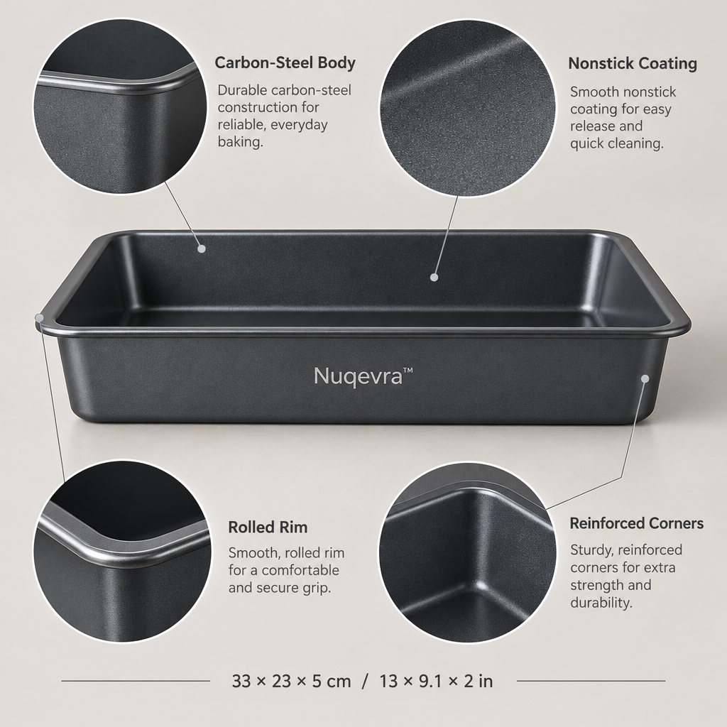 Nuqevra™ Heavy Nonstick Rectangular Baking Pan product image 05