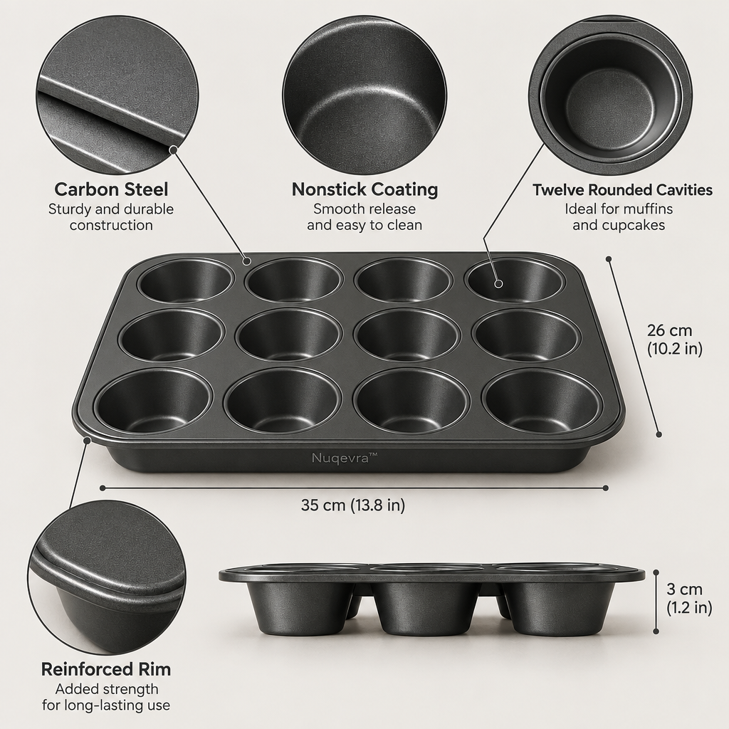 Nuqevra™ Multi-Cavity Muffin Baking Pan product image 05